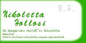 nikoletta hollosi business card